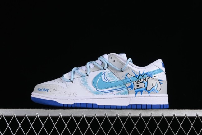 Nike Dunk Low Graffiti Deconstructed Style Casual Diary Gradient Splatter Letter SB Strap Low-Top Skate Shoes - DV0831-104 1