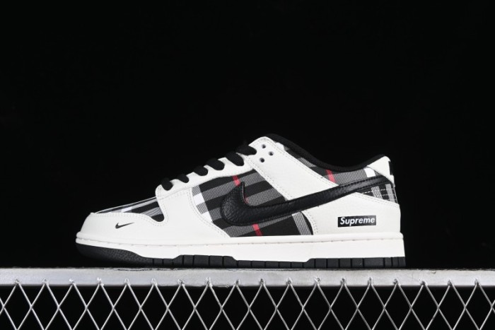 Nike SB Dunk Low Supreme Plaid Colorway Low-Top Casual Skateboarding Shoes - SP1098-071