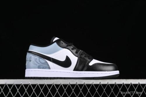 Nike Air Jordan 1 Low Retro Basketball Shoes with Cosmic Exploration Theme - 553558-132