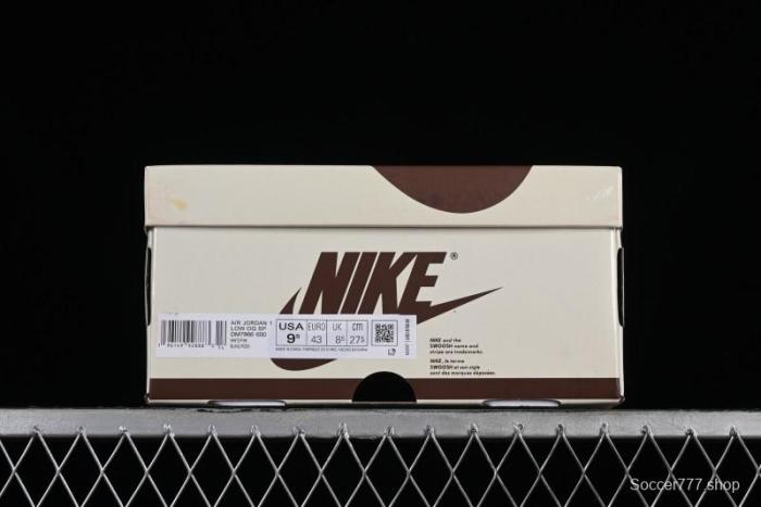 Nike Travis Scott x Air Jordan 1 Low OG AJ1 Reverse Swoosh Sneakers - DM7866-600 1
