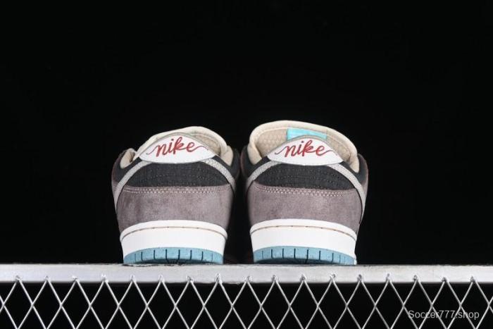 Nike SB Dunk Low Retro Sneakers with Floral Embossed Design and Tiffany Blue Accents - FZ3129-200 1