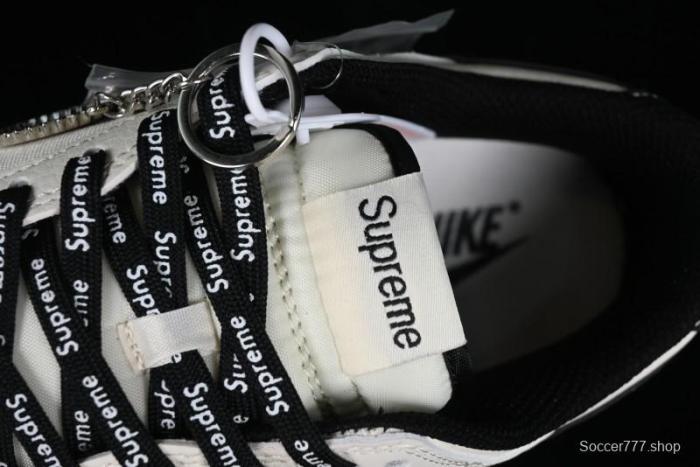 Nike SB Dunk Low Supreme Collaboration - Beige Black Canvas Anniversary Custom Low-Top Casual Skate Shoes - BB8657-515 1