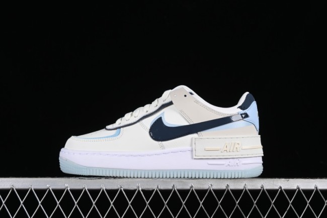 Nike Air Force 1 Shadow Lightweight Elevated Low-Top Versatile Sneakers - DZ1847-107 1