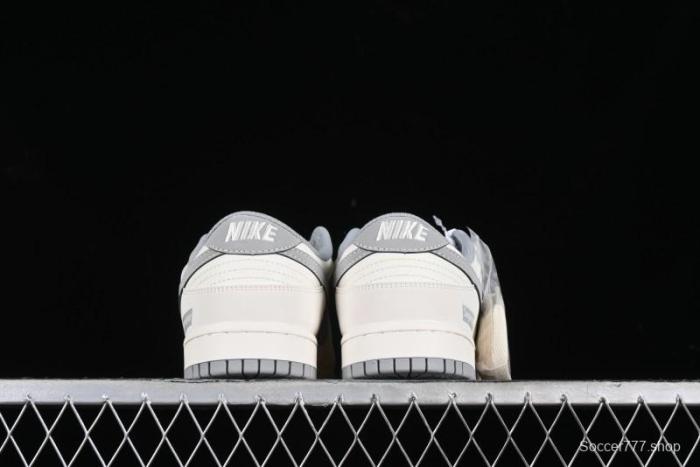 Nike SB Dunk Low Supreme Collaboration - Beige Canvas Anniversary High-End Custom Low-Top Casual Skate Shoes - BB6698-514