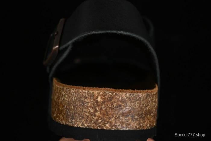 Birkenstock Birkenstock Sandals Series Black Leather with Soft Cushioning Cork Midsole - T.D4 1