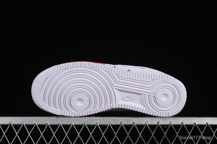 Nike Air Force 1 '07 Low Casual Sneakers with Anime Graffiti Style Crime Scene Design - 315122-211 1