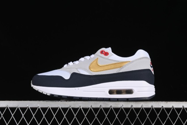 Nike Air Max 1 Retro Running Shoes with Half-Sole Air Cushion - HM9604-400