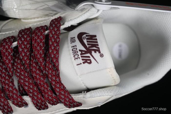 Nike Air Force 1 '07 Low  NIKE  Triple Swoosh Series White Wine Red Classic Casual Sneakers - TV2306-258 1