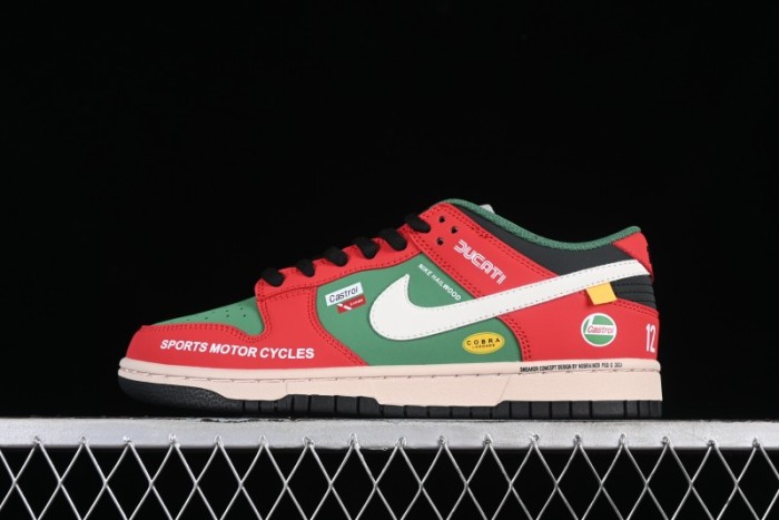 Nike SB Dunk Low Casual Skateboarding Shoes Racing Red/Green - MU0232-361 1