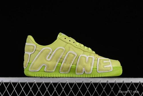 Nike CPFM x Nike Air Force 1 '07 Low Casual Sneakers in Lemon Green with SUNSHINE Design - DC4457-300 1