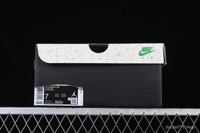 Nike Air Jordan 4 Remastered Retro Sneakers in White Blue - FQ7939-104