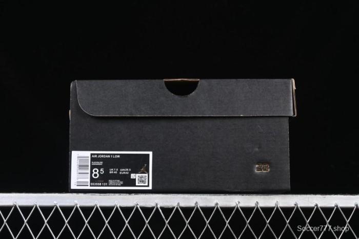 Nike Air Jordan 1 Low AJ1 Basketball Shoes in Black White Silver - 553558-131