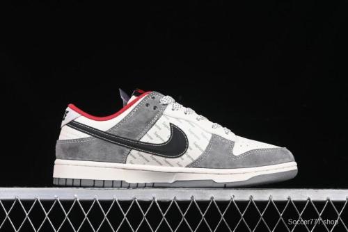 Nike SB Dunk Low Supreme Collaboration Bullet Screen Black Check Anniversary Customized Low-Top Casual Sneakers - FC1688-208