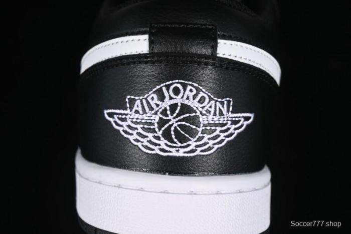 Nike Air Jordan 1 Low Retro Basketball Shoes in Black and White - 553558-043