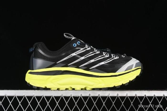 Hoka Mafate Three 2 Ultra-Lightweight Cushioned Trail Running Shoes with Vibram Outsole - 1141572 BHK