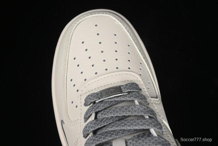 Nike Air Force 1 '07 Low Stussy Collaboration - Light Bone Gum Sole Casual Sneakers - XZ5688-003