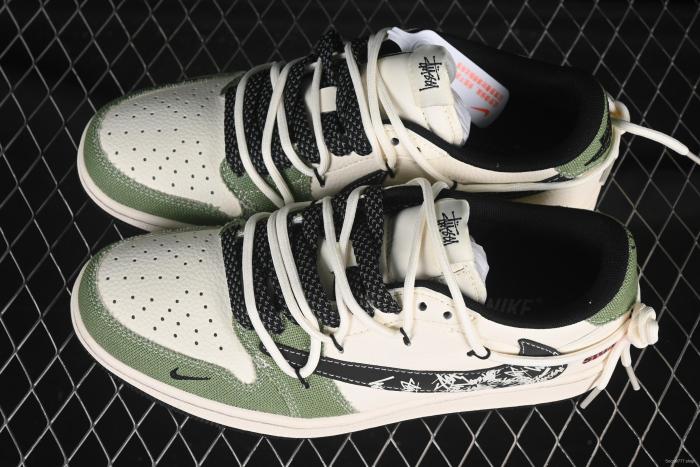 Nike Travis Scott x Fragment Design x Air Jordan 1 Low OG SP Sneakers - DM6868-102