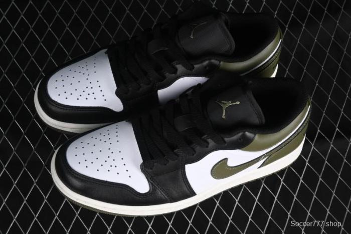 Nike Air Jordan 1 Low  Medium Olive  Casual Sneakers - 553558-092