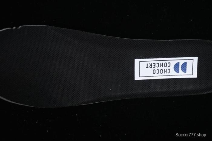 Choco Concert Leather Round Square Asymmetric Fashion Sneakers Black - AJE5