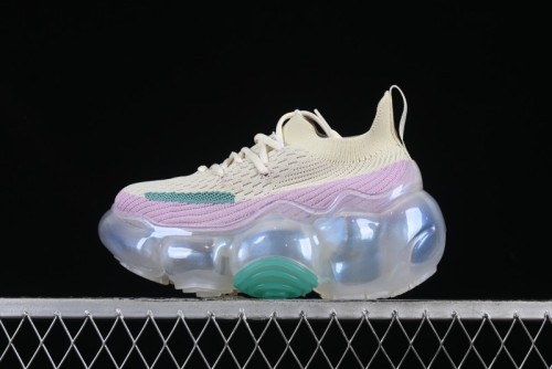 Grounds Big Bubble High Platform Sneakers in Cream Lilac - AJE5