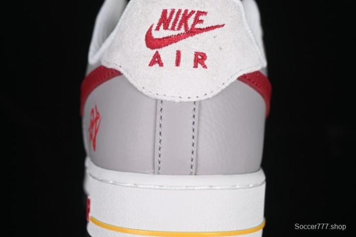 Nike Air Force 1 '07 Low Year of the Snake Limited Edition Beige Grey Red Swoosh Casual Sneakers - DM6688-029