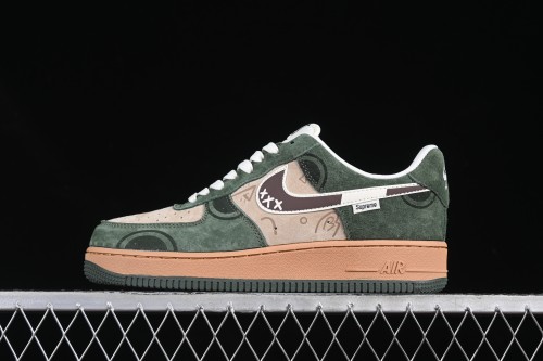 Nike Air Force 1'07 Low Supreme Collaboration Distressed Graffiti Casual Sneakers - DF0188-024