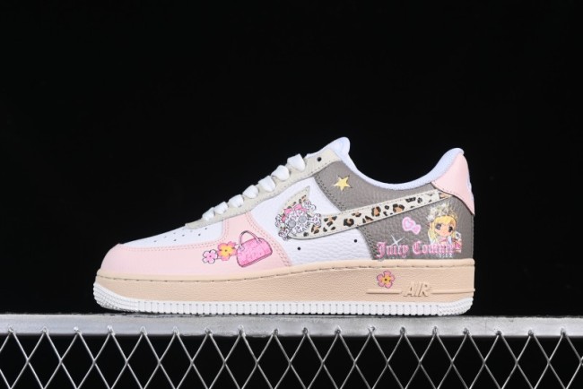 Nike Air Force 1 '07 Low Leopard Print Skeleton Custom Casual Sneakers - TY0103-222