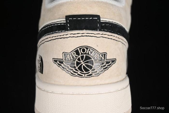 Nike Air Jordan 1 Low AJ1 The North Face Collaboration - Beige Coffee Retro Basketball Shoes - SJ9950-028