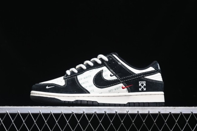 Nike SB Dunk Low Off-White Collaboration - Anniversary High-End Custom Low-Top Casual Skate Shoes - YX5066-211