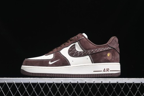 Nike Air Force 1 '07 Low BAPE Collaboration - Tan Brown Casual Sneakers - KK1988-027