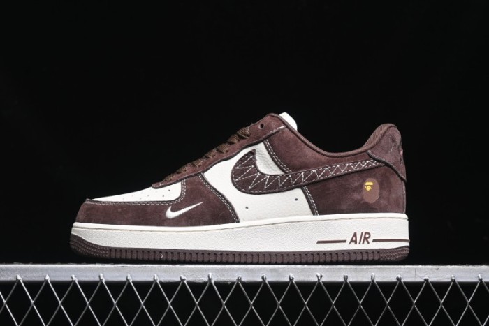 Nike Air Force 1 '07 Low BAPE Collaboration - Tan Brown Casual Sneakers - KK1988-027