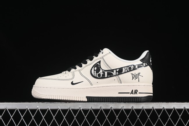 Nike Air Force 1 '07 Low Dior Collaboration Two-Tone Dior Swoosh Casual Sneakers - XS1958-544