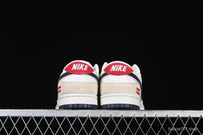 Nike SB Dunk Low Supreme Collaboration - Cream Coffee Anniversary High-End Custom Low-Top Casual Skate Shoes - AG3702-850