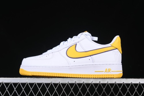 Nike Air Force 1 '07 Low Kobe Casual Sneakers with Full-Layer Leather and Full-Length Air Cushion - FZ1151-100