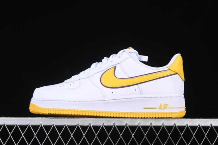 Nike Air Force 1 '07 Low Kobe Casual Sneakers with Full-Layer Leather and Full-Length Air Cushion - FZ1151-100