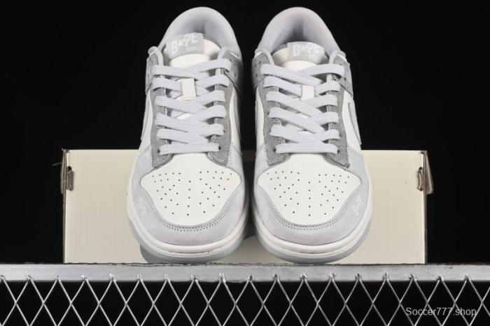 Nike SB Dunk Low BAPE Collaboration - Grey Pig 8th Anniversary Custom Low-Top Casual Skate Shoes - CH6336-226