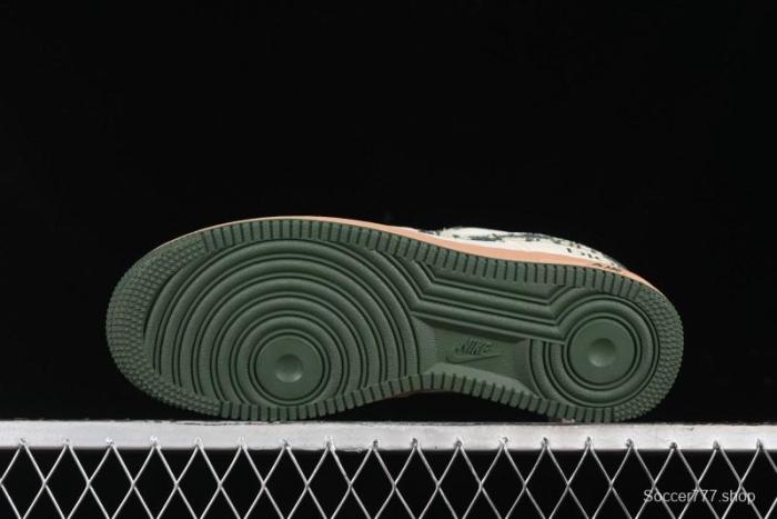 Nike Air Force 1 '07 Low Dior Collaboration - Beige Green Swoosh Low-Top Casual Sneakers - KK1988-010