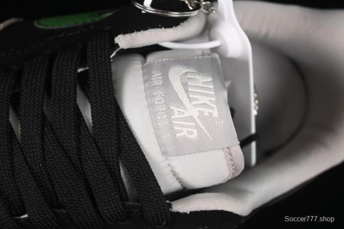 Nike Air Force 1'07 Low Chrome Hearts Collaboration Black Green Swoosh Casual Sneakers - KK1988-074