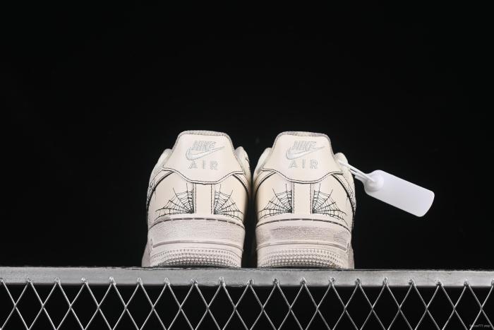 Nike Air Force 1'07 Low Casual Sneakers with Vintage Spider Web Design - 315221-333