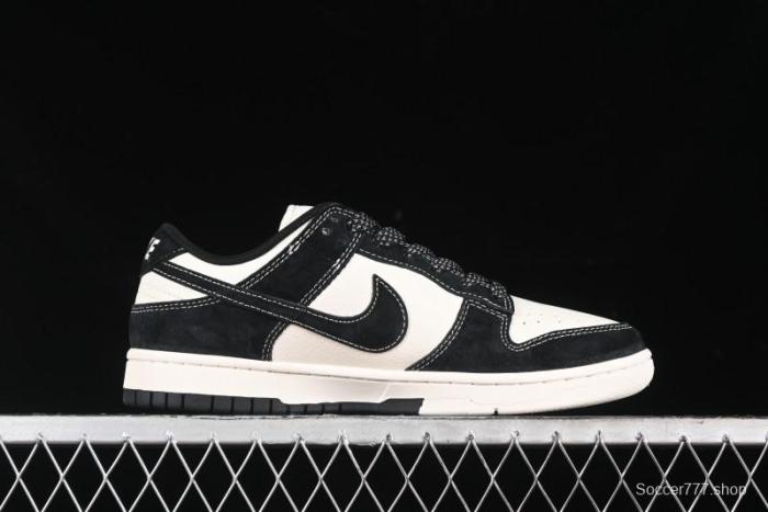 Nike SB Dunk Low SUP Collaboration - Black White Black Swoosh Anniversary Custom Low-Top Casual Skate Shoes - MM1089-020