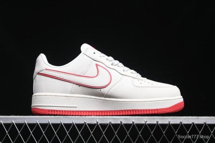 Nike Air Force 1 '07 Low Supreme Casual Sneakers in White/Red - DF0188-011