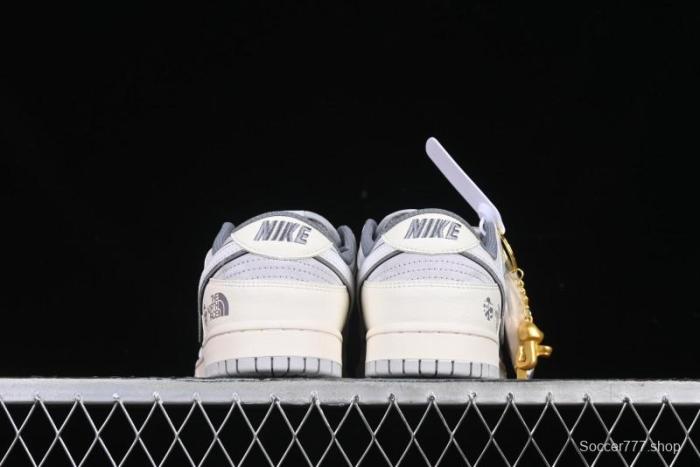 Nike SB Dunk Low The North Face Year of the Snake Light Grey Hook Anniversary Custom Low-Top Casual Skate Shoes - DM6868-007
