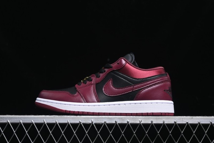 Nike Air Jordan 1 Low AJ1 Black Wine Red Metallic Wings DB6491-600