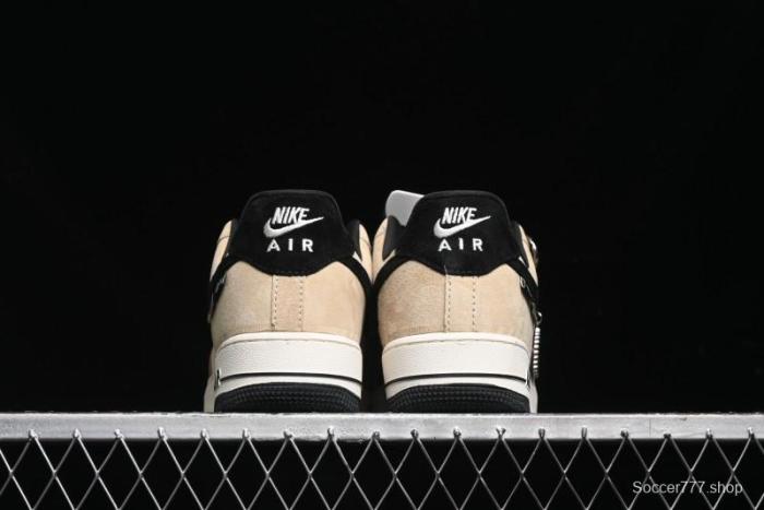 Nike Air Force 1 '07 Low The North Face x Stussy Collaboration - Black Brown Coffee Casual Sneakers - KK1988-018