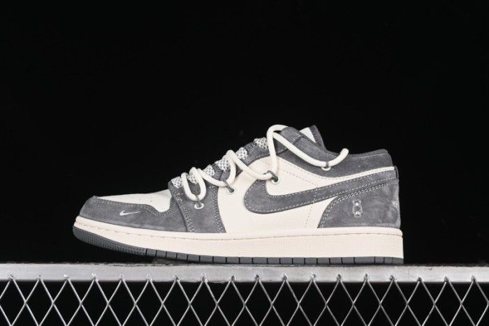 Nike Air Jordan 1 Low Retro Basketball Shoes with Custom Bear Collaboration - SJ9950-018