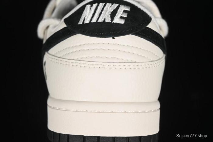 Nike SB Dunk Low Violent Bear Series - Lace-Up Beige with Black Swoosh Anniversary High-End Custom Low-Top Casual Sneakers - SJ2068-291
