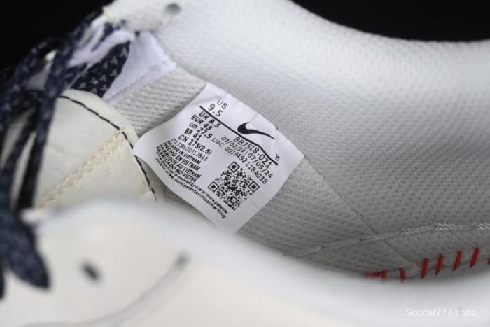 Nike Air Force 1 '07 Low Supreme Collaboration Sneakers with Red Tab and Blue Swoosh - BB7518-021