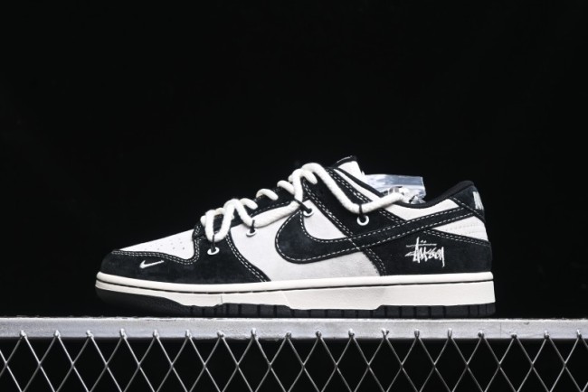 Nike SB Dunk Low Stussy Collaboration - Anniversary High-End Customized Low-Top Casual Skate Shoes - YX5066-209