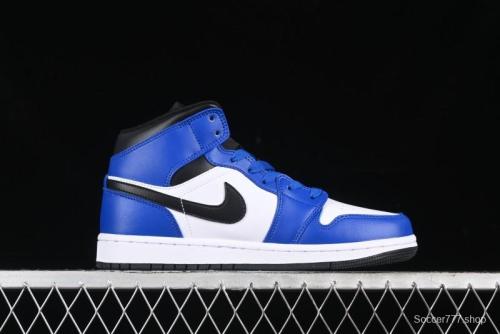 Nike Air Jordan 1 Mid AJ1 Basketball Shoes White Blue - DQ8423-402