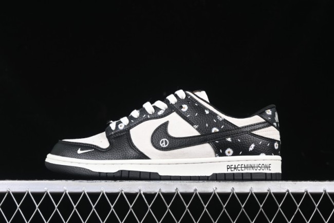 Nike SB Dunk Low Lightning Collaboration Daisy Black Check Anniversary Customized Low-Top Casual Sneakers - DJ2024-069
